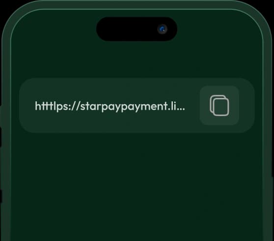 Customer paying through a shared payment link