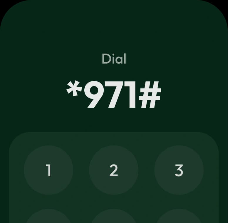 USSD payment flow on a mobile phone