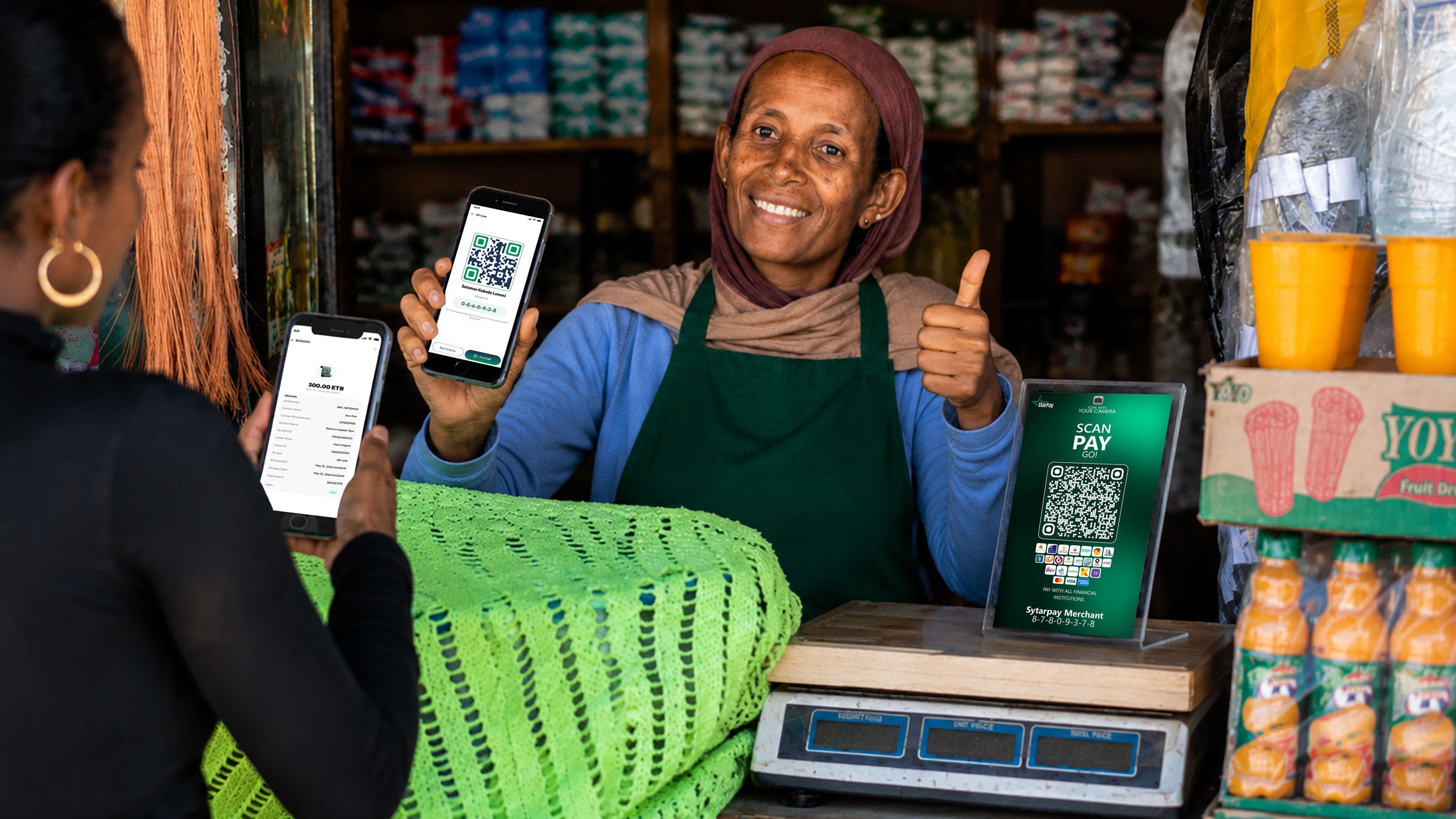 Accepting a digital payment via StarPay QR code!